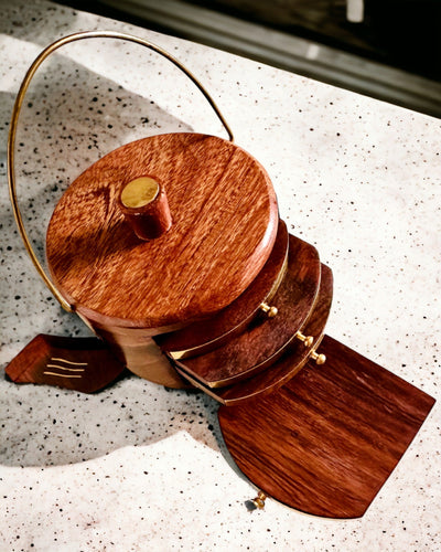 Retro puinen "Herbaciarnik" kaiverrusmahdollisuudella