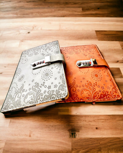 Eksklusiivinen Muistikirja, PU-nahka, A5 Salasanalukolla - "Secret Journal", personointi kaiverruksella
