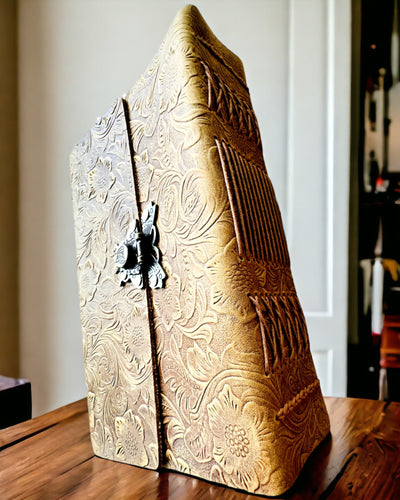 Luksus Retro Muistikirja Nahkakannella - "Vintage Elegance", 480 sivua, mahdollisuus personointiin kaiverruksella