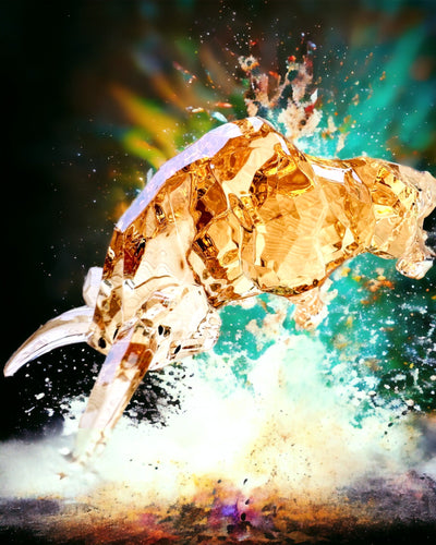 "Złoty Byk" -patsas hartsista, läpinäkyvä muotoilu, mahdollisuus personointiin