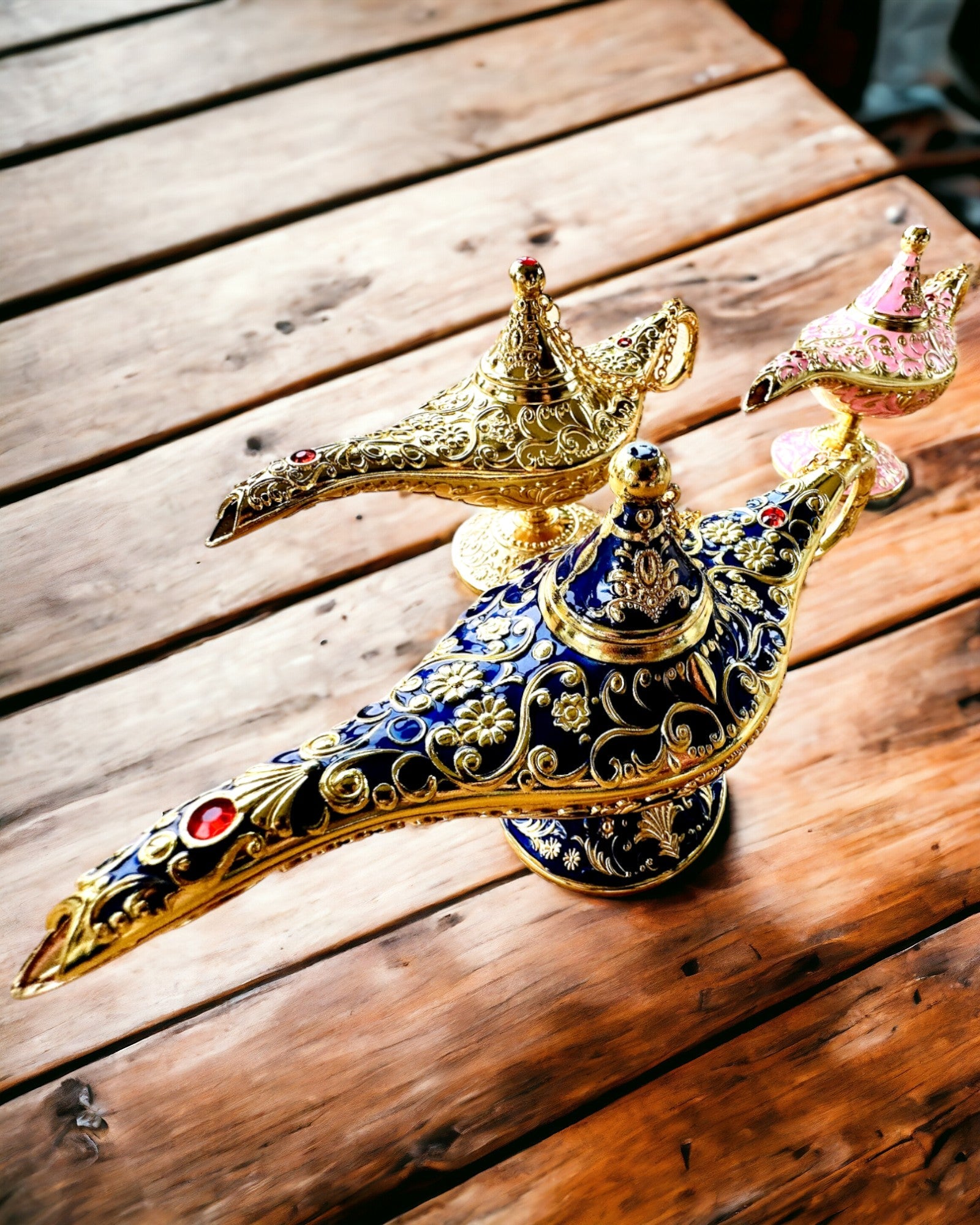 Aladdinin Taikalamppu Kaiverrusmahdollisuudella - Klassinen Kultainen Vaihtoehto, punottu