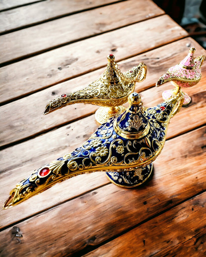 Aladdinin Taikalamppu Kaiverrusmahdollisuudella - Klassinen Kultainen Vaihtoehto, punottu