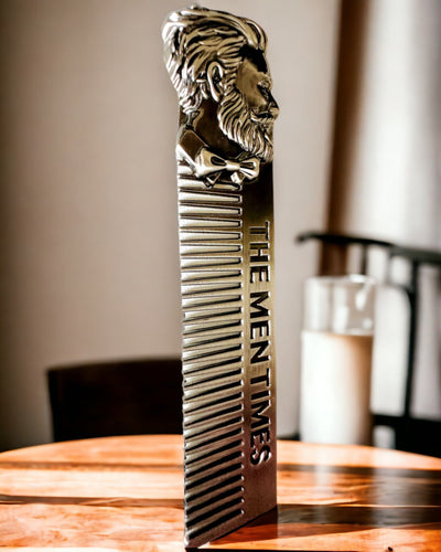 GroomMaster - Tyylikäs metallikampa kaiverruksella, personointi kaiverruksella