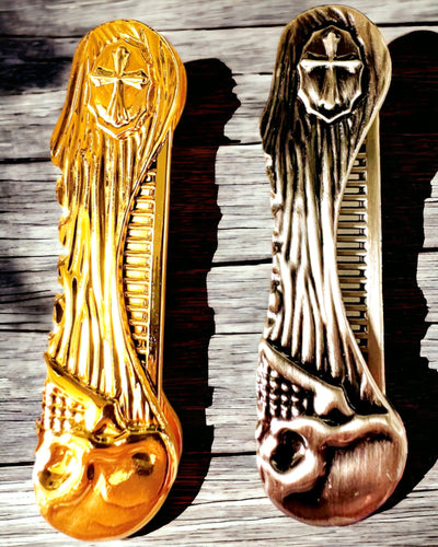 Mystic Skull Comb - premium-kampa, mahdollisuus personointiin kaiverruksella
