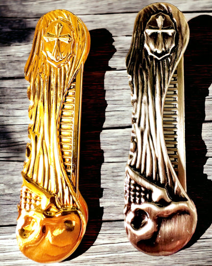 Mystic Skull Comb - premium-kampa, mahdollisuus personointiin kaiverruksella