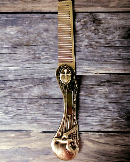 Mystic Skull Comb - premium-kampa, mahdollisuus personointiin kaiverruksella
