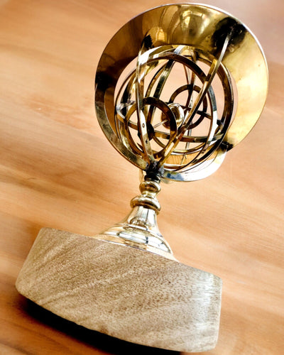 Astrolabium Artis - Käsintehty kaiverrusmahdollisuudella, toimiston koriste, premium