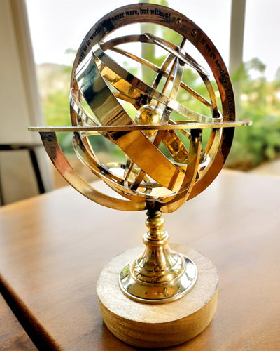 Astrolabium Artis - Käsintehty kaiverrusmahdollisuudella, toimiston koriste, premium