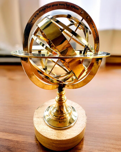 Astrolabium Artis - Käsintehty kaiverrusmahdollisuudella, toimiston koriste, premium