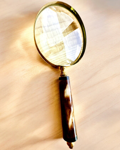 Suuri Retro-suurennuslasi, mahdollisuus personointiin lahjaksi kaiverruksella - valittavat vaihtoehdot