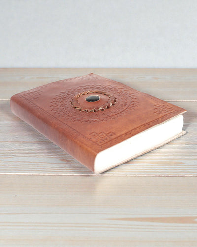 Umbra Mandala – Nahkakantinen muistikirja mustalla onyksilla