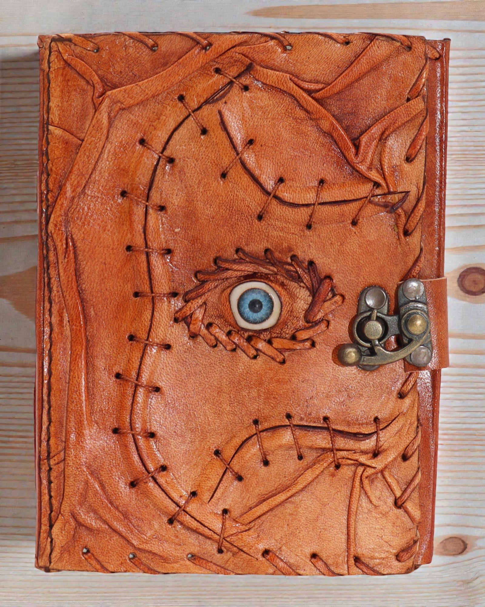 Vaaleanruskeat ruskeankeltaiset muistilaput - pahan silmän koriste - 160 repaleareunainen, vahva - 17x12.5cm