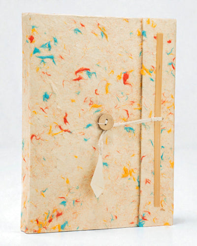 Iso Lokta-muistikirja, monivärinen puuvillaa (45 arkkia, 21 x 15 cm)