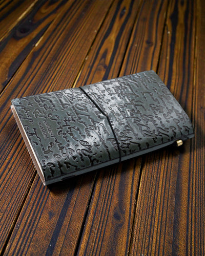 Käsin tehty nahkainen muistikirja Harmaat ideat – Hyvät ideat ja muita unelmia (80 sivua)