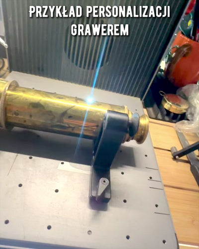 Luneta Królewska „Voyager 1818” – Ylellinen, Messinkinen, 83 cm, käsintehty, Aitoa Nahkaa oleva kotelo – Keräilyversio, personointi kaiverruksella lahjaksi