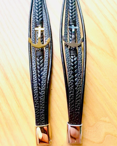 Miesten rannekoru Eleganssin Ankkuri kaiverrusvaihtoehdolla lahjaksi