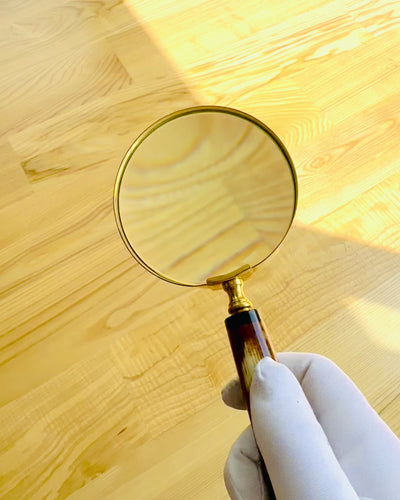 Suuri Retro-suurennuslasi, mahdollisuus personointiin lahjaksi kaiverruksella - valittavat vaihtoehdot