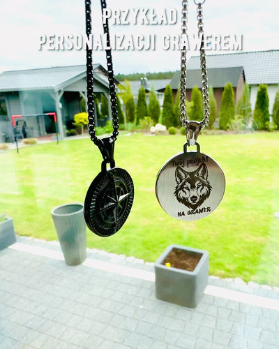 Kompassikaulakoru – Taottu Ruostumattomasta Teräksestä Valmistettu Koriste Miehille ja Naisille Kahdessa Värissä, kaiverruksella