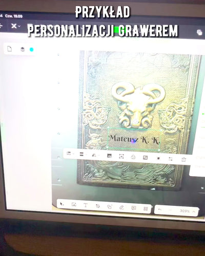 Magiczny Notes, muistikirja "Boski Byk" - Tyylikäs ja ainutlaatuinen paperitavara, personointi kaiverruksella