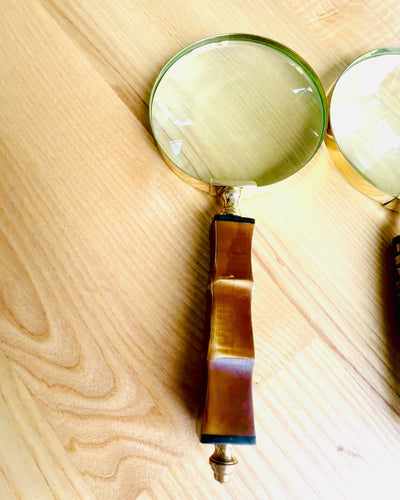 Suuri Retro-suurennuslasi, mahdollisuus personointiin lahjaksi kaiverruksella - valittavat vaihtoehdot