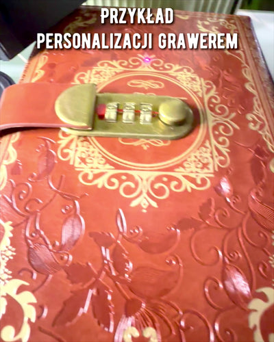 Eksklusiivinen Nahkainen Muistikirja "Sekretnik" A5 Salalukolla - personointi kaiverruksella