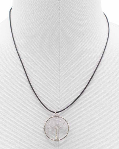 Elämänpuu-kaulakoru Puhdas energia – Kwarc Skalist y