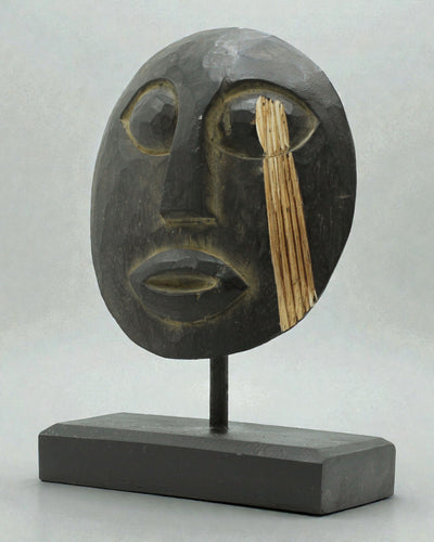 Timorilainen esi-isien vartijan naamio 27x20 cm – Musta