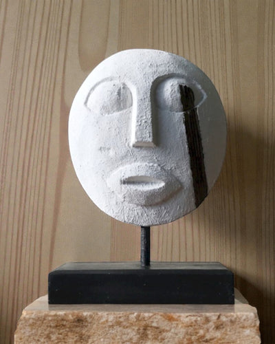 Timorilainen naamio Esi-isien vartija 27x20 cm – Valkoinen