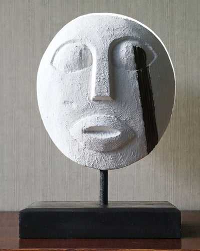 Timorilainen naamio Esi-isien vartija 27x20 cm – Valkoinen